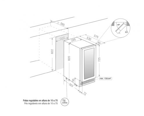 Wine cooler PVMB 30-16 - Pando